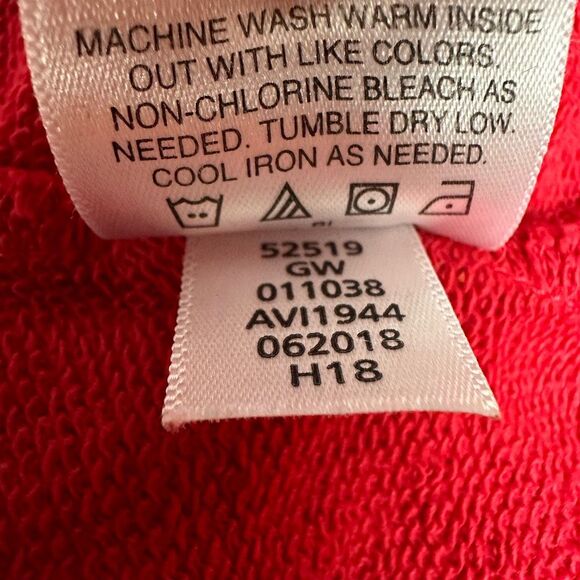 Hanna Andersson Red Ruffle Sweatshirt 150 / 12 Slight Fade - Picture 5 of 6